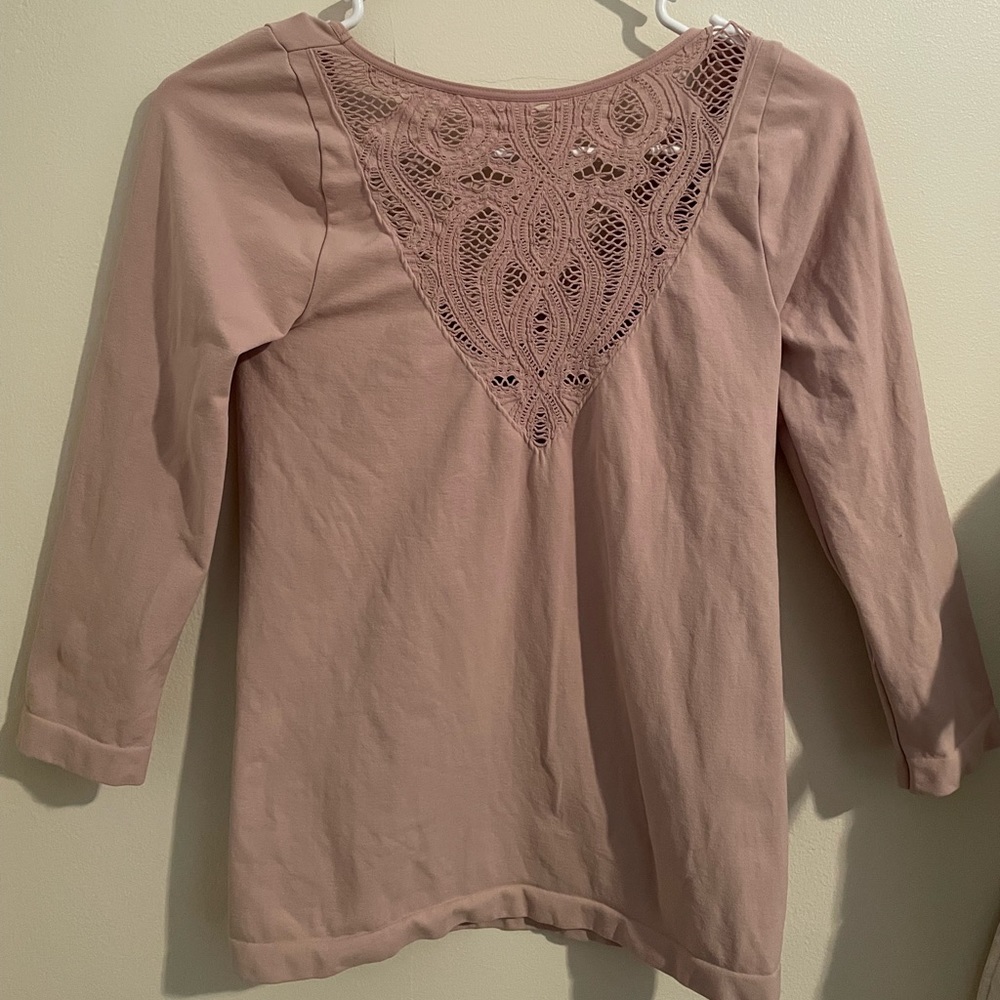Free People Intimately Blush Lace Top